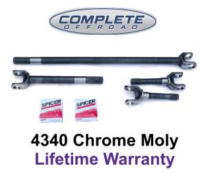 COMPLETE OFFROAD - 1980-92 WAGONEER CHROME-MOLY AXLE KIT W/ SPICER U-JOINTS (W24138)