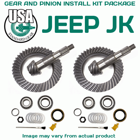 D44 REAR 5.13 RING AND PINION GEARS & INSTALL KIT PACKAGE DANA 30 JK FRONT 