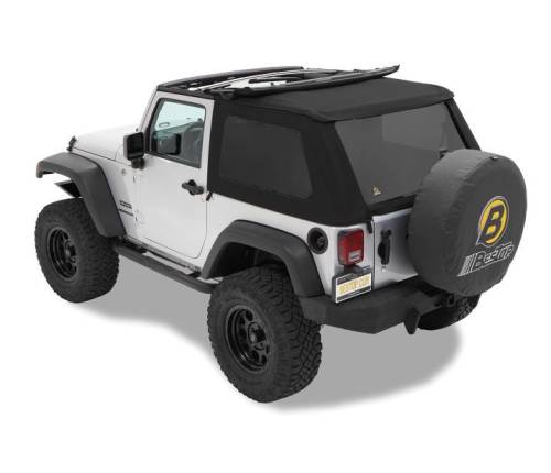 Bestop - Bestop Replace-a-Top for Trektop NX Jeep 07-15 Wrangler JK Black Twill 59722-17