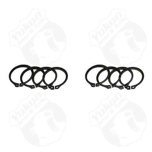 Yukon Gear And Axle - (4) Full Circle Snap Rings, fits Dana 60 733X U-Joint with aftermarket axle. (YP SJ-733X-502)