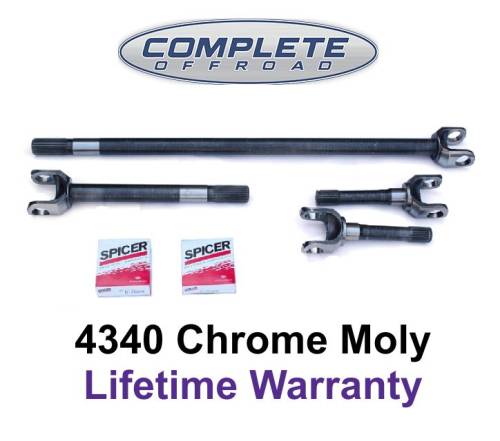 COMPLETE OFFROAD - 1971-77 BRONCO CHROME-MOLY AXLE KIT W/ 760 U-JOINTS (W24130)