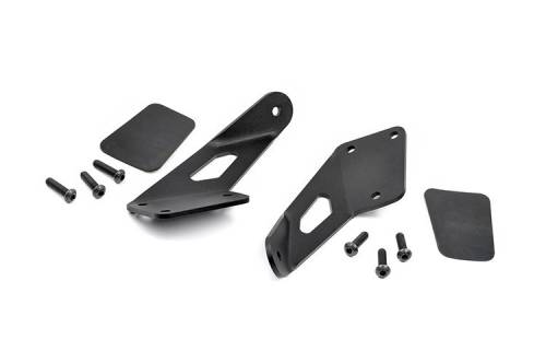 Rough Country - 20-inch Single or Dual Row LED Light Bar Hood Mounting Brackets (Jeep TJ / LJ)