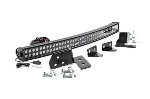 Rough Country - 40-inch Black Series Dual Row CREE LED Light Bar & Hidden Bumper Mounts Kit (70682)