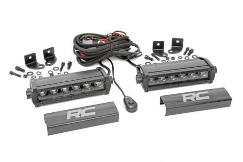 Rough Country - 6-inch Cree LED Light Bars (Pair | Black Series) 70706BL