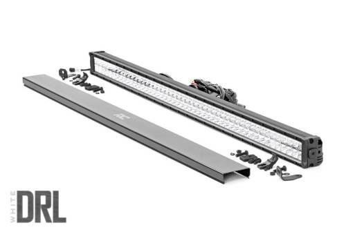 Rough Country - 50-inch Cree LED Light Bar - (Dual Row | Chrome Series w/ Cool White DRL) 70950DRL