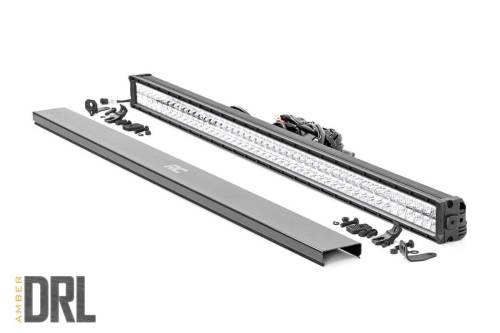 Rough Country - 50-inch Cree LED Light Bar - (Dual Row | Chrome Series w/ Amber DRL) 70950DRLA