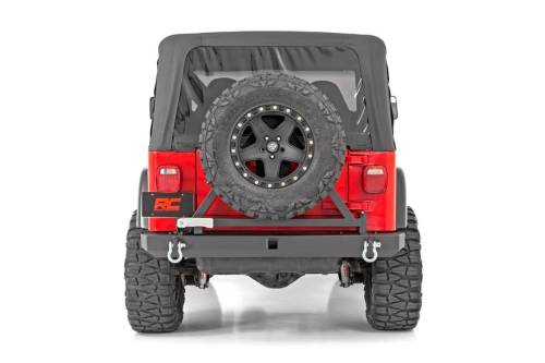 Rough Country - Rough Country Jeep Classic Full Width Rear Bumper w/Tire Carrier (87-06 Wrangler YJ/TJ) 10592A