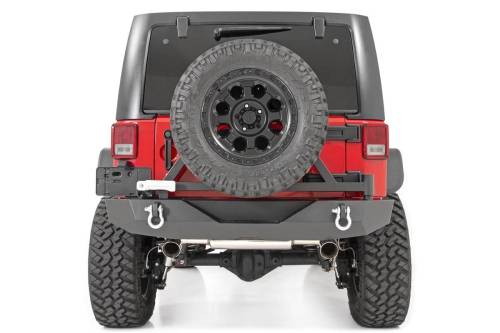 Rough Country - Rough Country Jeep Rock Crawler Rear HD Bumper w/Tire Carrier (07-18 Wrangler JK) 10594A