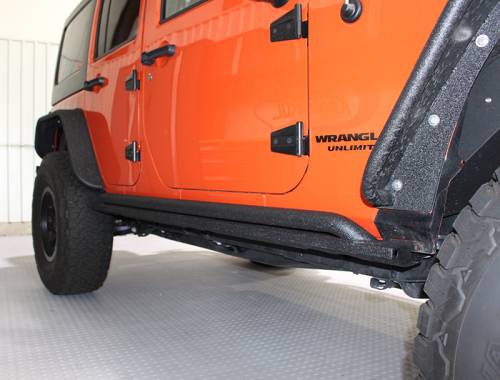 Fishbone Offroad - FISHBONE JK Rubicon Rock Slider with 2 Tubes - Fits JK 07-17, 4 Door (FB23011)