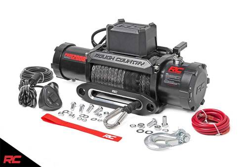 Rough Country - Rough Country 12000lb Pro Series Electric Winch | Synthetic Rope (PRO12000S)