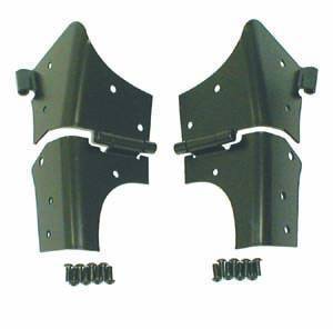 Rugged Ridge - Rugged Ridge Windshield Hinge Kit, Black; 97-06 Jeep Wrangler TJ - 11209.02
