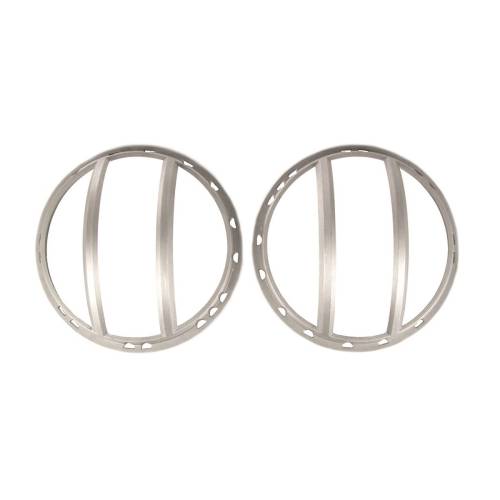 Rugged Ridge - Rugged Ridge Elite Pivotal Headlight Euro Guard Kit, Raw; 07-18 Jeep Wrangler JK - 11230.14