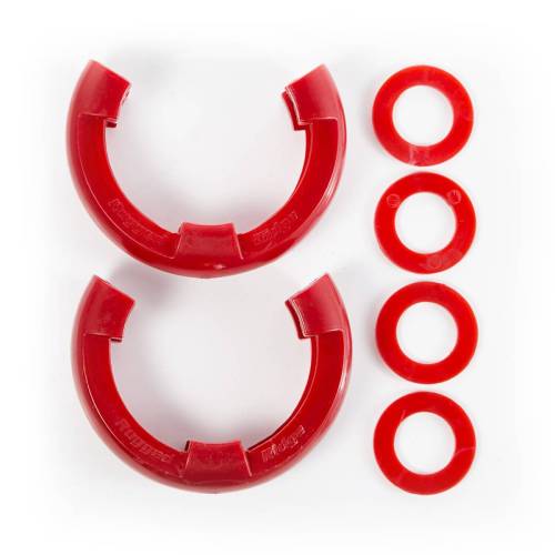 Rugged Ridge - Rugged Ridge D-Ring Shackle Isolator Kit, Red Pair, 3/4 inch - 11235.31