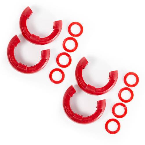 Rugged Ridge - Rugged Ridge D-Ring Isolator Kit, Red 2 Pair, 7/8 inch - 11235.71