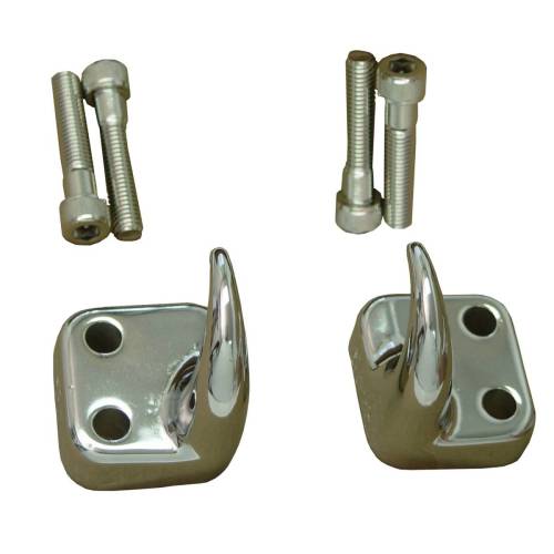 Rugged Ridge - Rugged Ridge Tow Hook Kit, Front, Chrome; 97-06 Jeep Wrangler TJ - 11303.01