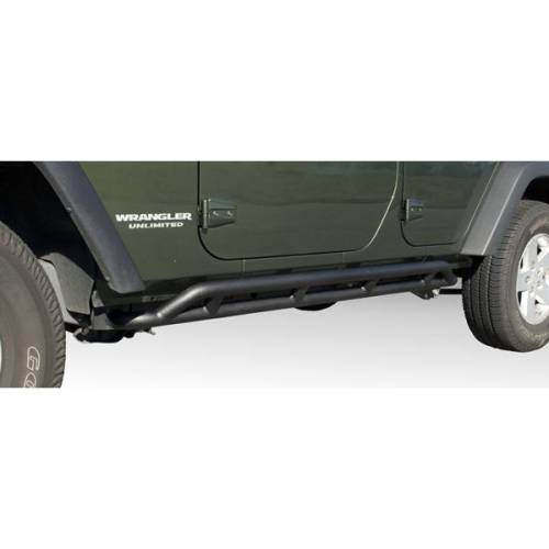 Rugged Ridge - Rugged Ridge RRC Rocker Guard Kit, Black; 07-18 Jeep Wrangler Unlimited JKU, 4 Door - 11504.22