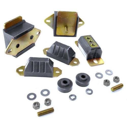 Rugged Ridge - Rugged Ridge Transmission/Engine Drivetrain Kit, Black; 76-86 Jeep CJ5/CJ7/CJ8 - 1-1901BL