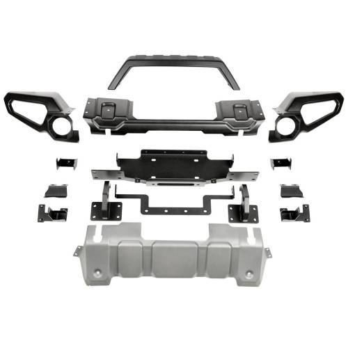 Rugged Ridge - Rugged Ridge Venator Front Bumper W/Overrider &amp | Winch Tray 18-20 JL 20-21 Gladiator JT - 11549.41