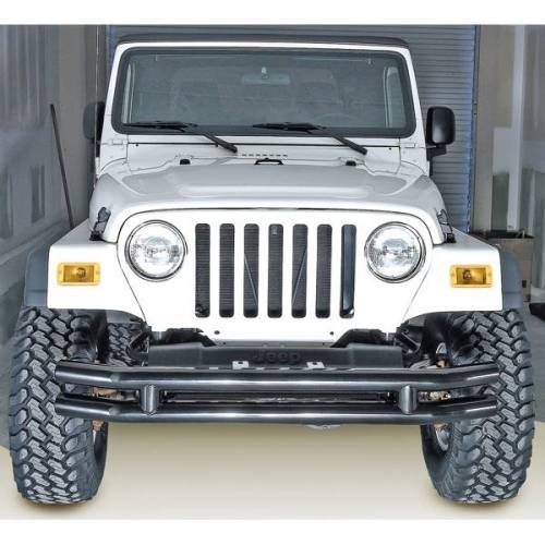 Rugged Ridge - Rugged Ridge Double Tube Bumper Front 3 Inch | 76-06 Jeep CJ/Wrangler YJ/TJ - 11560.02