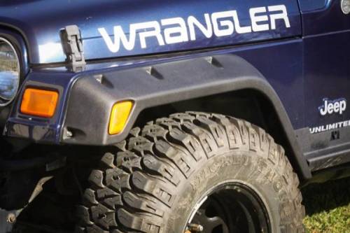 Rugged Ridge - Rugged Ridge All Terrain Fender Flare Kit 4.75 Inch 4 Piece | 97-06 Jeep Wrangler - 11630.2