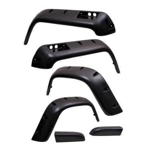 Rugged Ridge - Rugged Ridge All Terrain Fender Flare Kit 6 inch 6 Piece | 87-95 Jeep Wrangler YJ - 11632.1