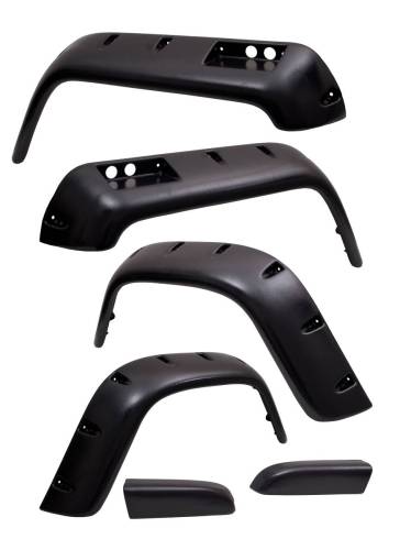 Rugged Ridge - Rugged Ridge All Terrain Fender Flare Kit 4.75 Inch 6 Piece | 87-95 Jeep Wrangler - 11632.2