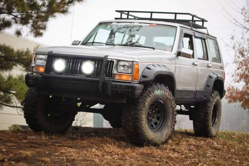 Rugged Ridge - Rugged Ridge All Terrain Fender Flare Kit 6 Piece | 84-01 Jeep Cherokee XJ 4 Door - 11634.1