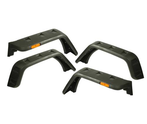 Rugged Ridge - Rugged Ridge Hurricane Fender Flare Kit EU Textured | 07-18 Jeep Wrangler JK - 11640.09