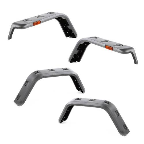 Rugged Ridge - Rugged Ridge Hurricane Fender Flare Kit Textured Black | 97-06 Jeep Wrangler TJ - 11640.3