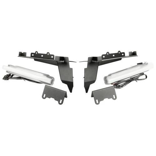 Rugged Ridge - Rugged Ridge Chop Brackets w/DRL Set Front | 18-21 Wrangler JL &amp | 20-21 JT Rubicon - 11640.96