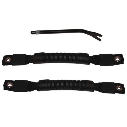 Rugged Ridge - Rugged Ridge PAIR OF BLACK DOOR PULL STRAPS FIT 97-06 JEEP WRANGLER - 11826.01