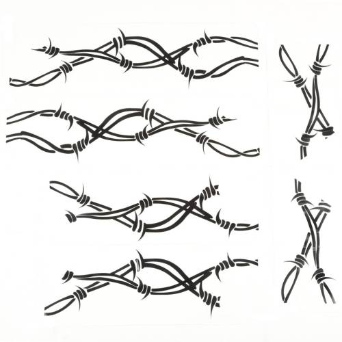 Rugged Ridge - Rugged Ridge Decal Kit Side Pair Barbed Wire | 07-18 Jeep Wrangler JK - 12300.32