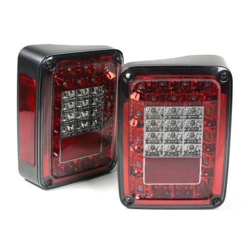 Rugged Ridge - Rugged Ridge Tail Light Kit LED Smoke | 07-18 Jeep Wrangler JK - 12403.88