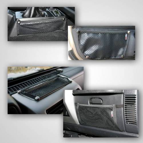 Rugged Ridge - Rugged Ridge Roll Bar Mesh Storage Kit Interior | 97-06 Jeep Wrangler TJ - 12495.11