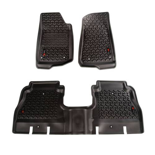 Rugged Ridge - Rugged Ridge Floor Liner Front/Rear | Black 2018-2020 Jeep Wrangler JL 4 Dr - 12987.05