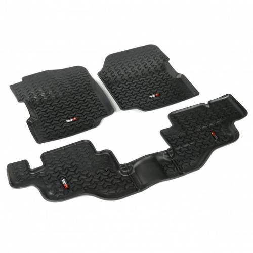 Rugged Ridge - Rugged Ridge All Terrain Floor Liner Kit Black | 76-95 Jeep CJ/Wrangler YJ - 12987.09