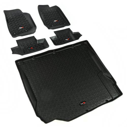 Rugged Ridge - Rugged Ridge All Terrain Floor Liner Set Black | 07-10 Jeep Wrangler JK 2 Door - 12988.02