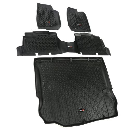 Rugged Ridge - Rugged Ridge All Terrain Floor Liner Set Black | 11-18 Jeep Wrangler JK 4 Door - 12988.04