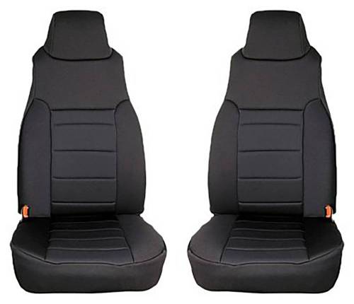 Rugged Ridge - Rugged Ridge Seat Cover Kit Front Neoprene Black | 97-02 Jeep Wrangler TJ - 13210.01