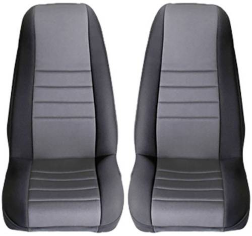 Rugged Ridge - Rugged Ridge Seat Cover Kit Front Neoprene Gray | 97-02 Jeep Wrangler TJ - 13210.09