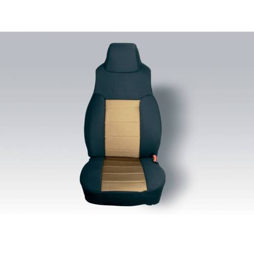 Rugged Ridge - Rugged Ridge Seat Cover Kit Front Neoprene Tan | 03-06 Jeep Wrangler TJ - 13213.04