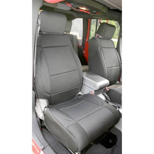 Rugged Ridge - Rugged Ridge Seat Cover Kit Front Neoprene Black | 11-18 Jeep Wrangler JK - 13215.01