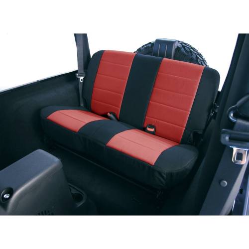 Rugged Ridge - Rugged Ridge Neoprene seat cover Rugged Ridge rear red 97-02 Wrangler - 13261.53