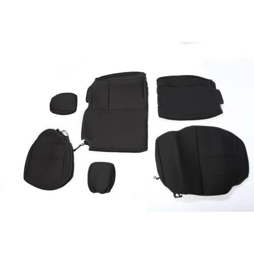 Rugged Ridge - Rugged Ridge Seat Cover Rear Neoprene Black | 07-18 Jeep Wrangler JKU - 13264.01