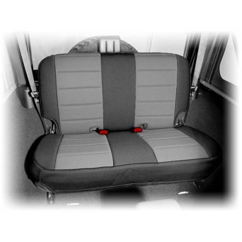 Rugged Ridge - Rugged Ridge Seat Cover Rear Neoprene Black/Gray | 07-18 Jeep Wrangler JK - 13265.09