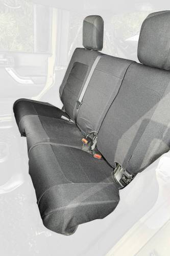 Rugged Ridge - Rugged Ridge Elite Ballistic Seat Cover Rear Black | 07-10 Wrangler JKU 4 Door - 13266.02