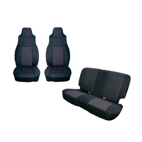 Rugged Ridge - Rugged Ridge Seat Cover Kit Black | 97-02 Jeep Wrangler TJ - 13292.01