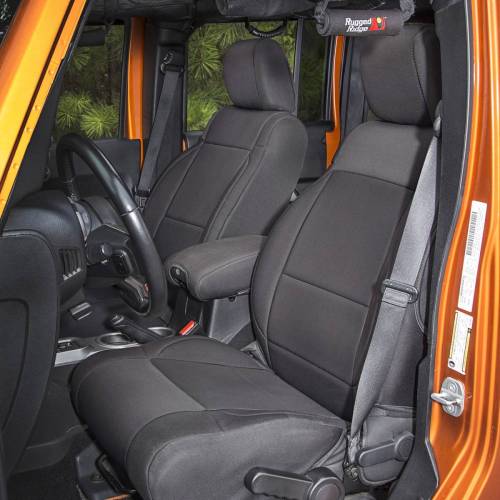 Rugged Ridge - Rugged Ridge Seat Cover Kit Black | 07-10 Jeep Wrangler JK 2 Door - 13294.01