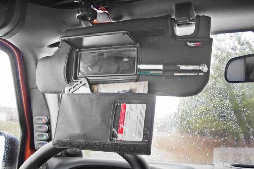 Rugged Ridge - Rugged Ridge Sun Visor Organizer Kit Black | 10-18 Jeep Wrangler JK - 13305.08