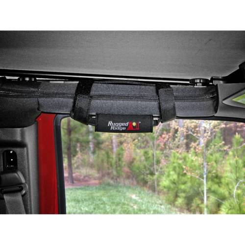 Rugged Ridge - Rugged Ridge Grab Handle Kit Neoprene Black | 55-21 Jeep CJ/Wrangler / 20-21 Gladiator - 13305.3